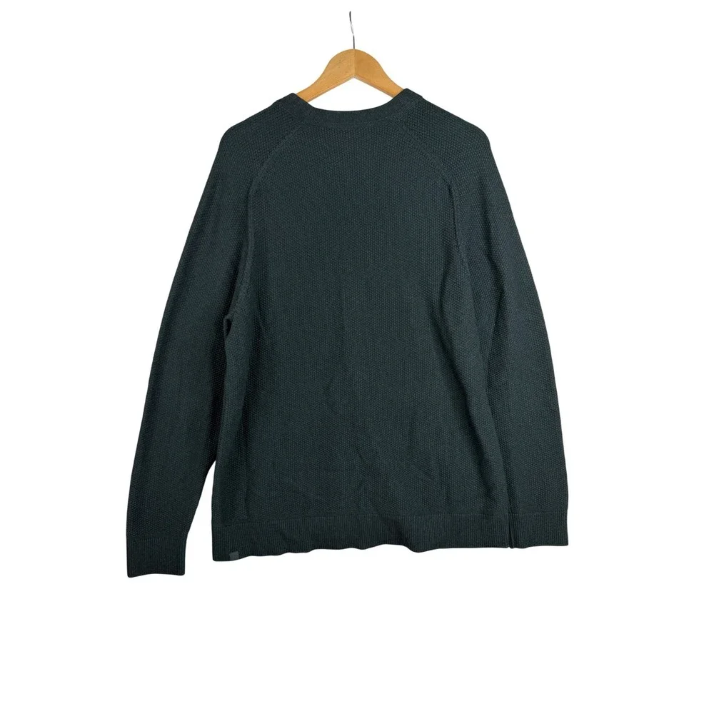 Lululemon Men's Textured Knit Crewneck Sweater size XL Dark Green